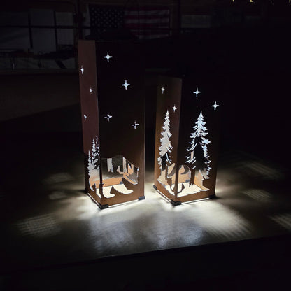 Bear solar pillars indoors
