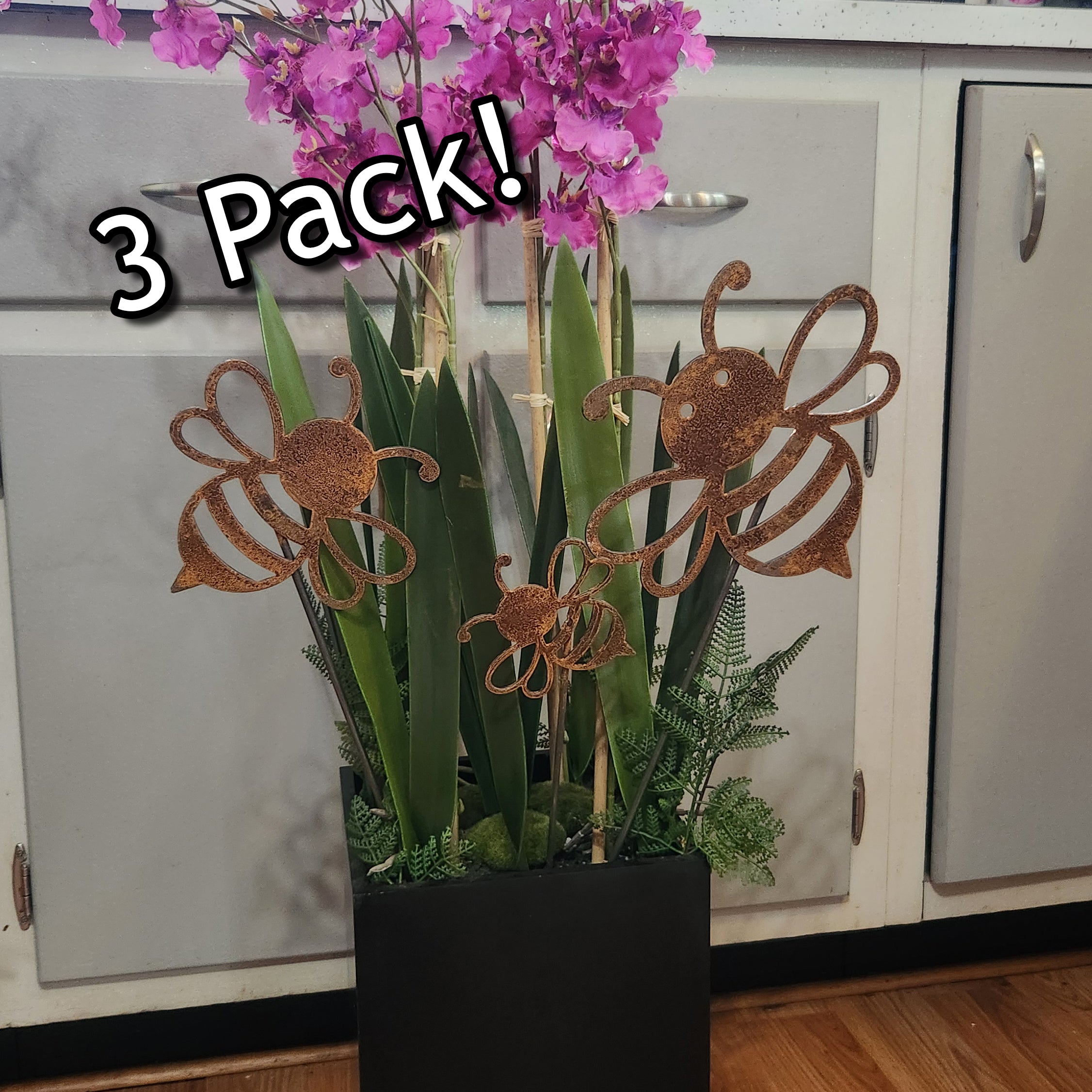 Bee Garden Stakes (3pk) (8in, 6in, 4in)