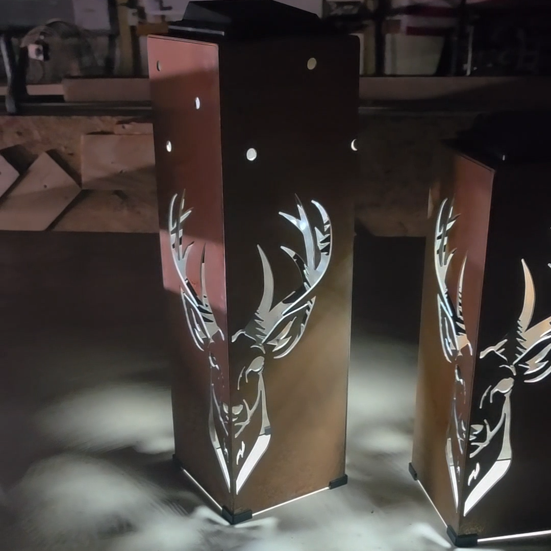 Rustic solar patio lighting
