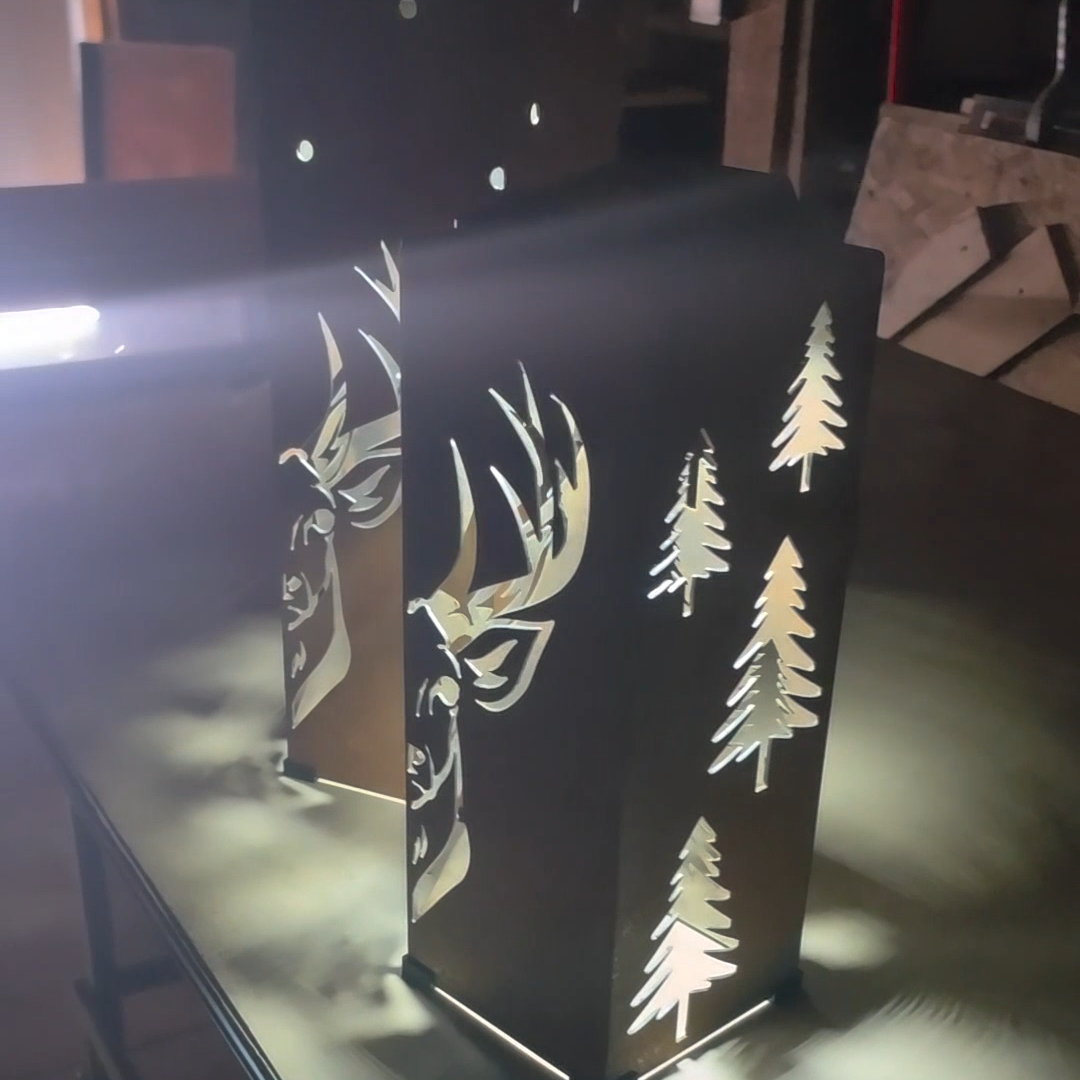 Rustic metal solar light Deer outdoor lighting luminary