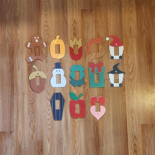 3D printed decorative paddle switch cover plates